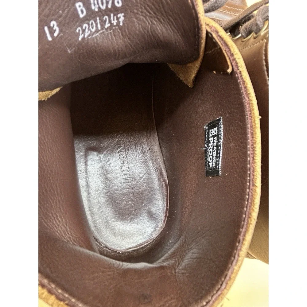 Allen Edmonds Patton Weatherproof Cap Toe‎ Boots Dark Brown 13B Dainite USA
